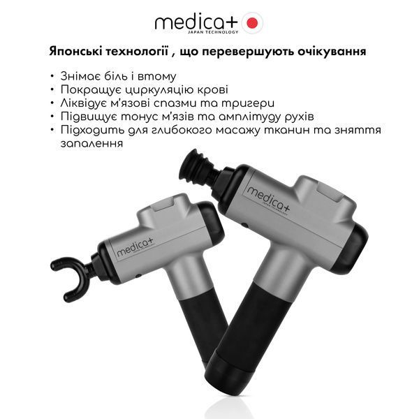Перкусійний ручний масажер для тіла і м'язів Medica+ MassHand Pro 6.0 MD-50210 фото