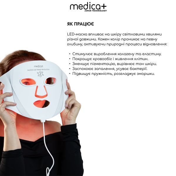 LED-маска для світлотерапії Medica+ LEDMask 8X MD-60082 фото