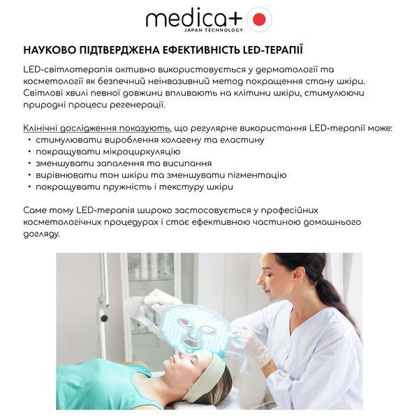 LED-маска для світлотерапії Medica+ LEDMask 8X MD-60082 фото