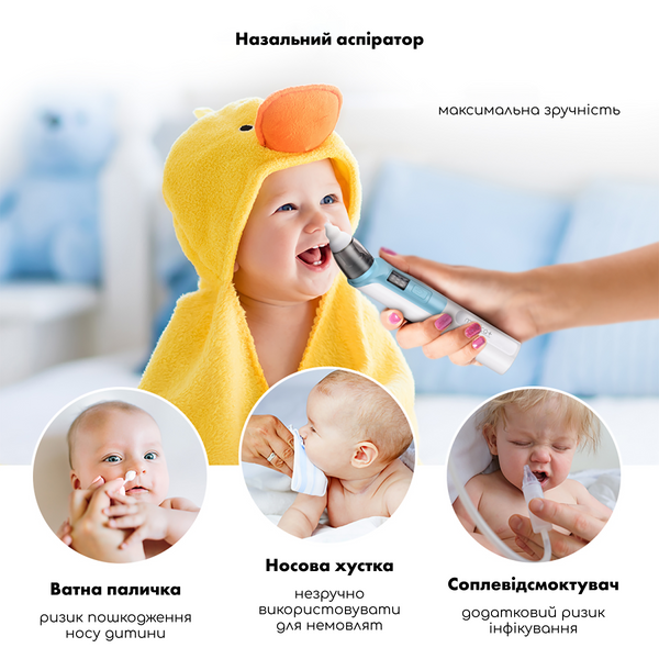 Назальний аспіратор Medica+ NOSE CLEANER 6.0 Blue MD-50225 фото