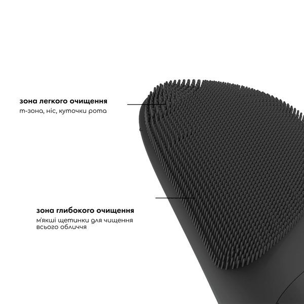 Масажер-щітка для обличчя Medica+ SilkonBrush 8.0 Black MD-60084 фото