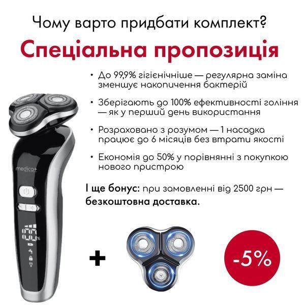 Електробритва 4в1 Medica+ Shaver 4v1 MD-50979 фото
