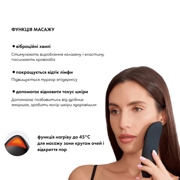 Масажер-щітка для обличчя Medica+ SilkonBrush 8.0 Black MD-60084 фото
