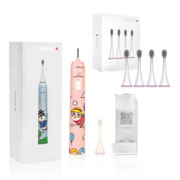Звукова зубна щітка Medica+ KidsBrush 7.0 Pink + Насадки, 4 шт MD-60044 фото