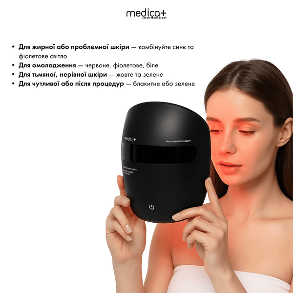 LED-маска FANTOM для світлотерапії Medica+ MD-60064 фото