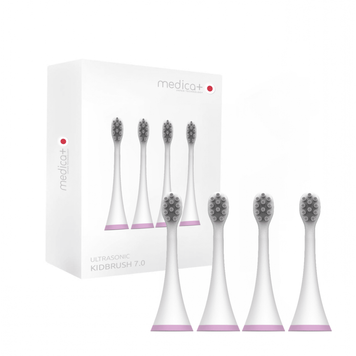 Насадки для звукової зубної щітки Medica+ KidsBrush 7.0 Pink, 4 шт MD-50995/1 фото