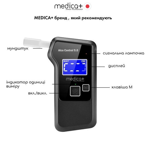 Алкотестер електрохімічний Medica+ Alco Control 9.0 PRO MD-50211 фото