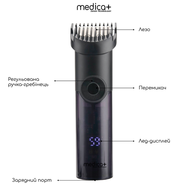 Машинка для стрижки волосся 5в1 Medica+ HairCut 5х MD-60074 фото