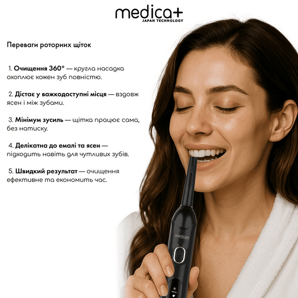 Електрична зубна щітка Medica+ ProBrush XO Сarbon Soft Touch (Black) MD-60061 фото