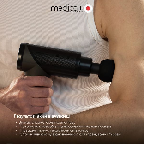 Перкусійний ручний масажер для тіла і м'язів Medica+ MassHand Pro 5.0 MD-50139 фото