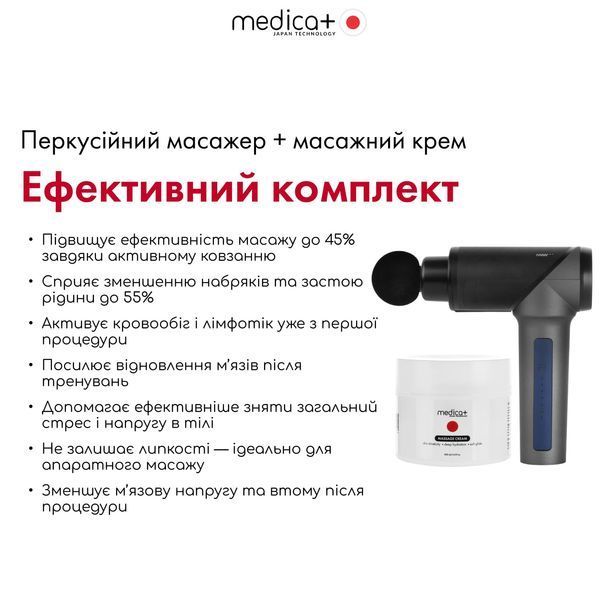 Перкусійний ручний масажер для тіла і м'язів Medica+ MassHand Pro 5.0 MD-50139 фото