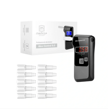 Алкотестер електрохімічний Medica+ Alco Control 9.0 PRO + Комплект мундштуків, 100 шт MD-50220 фото