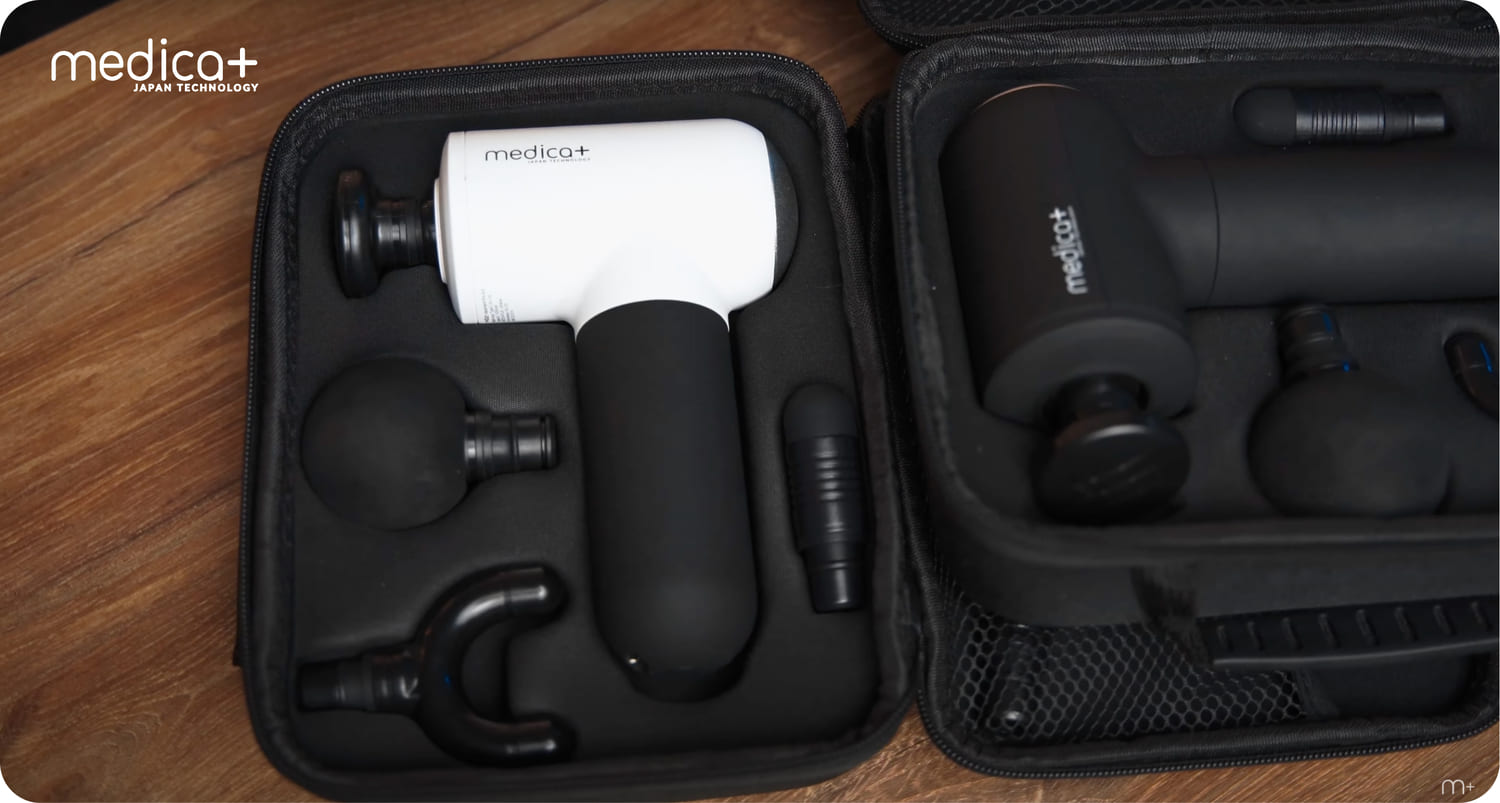 Перкусійний масажер для тіла і м'язів Medica+ MassHand Pro 4.0 Black